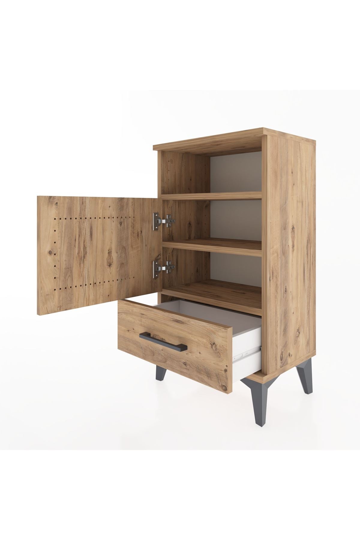 Arges Komodin 2 Raflı Tek Kapaklı 44x30x80 - S08M005V9A