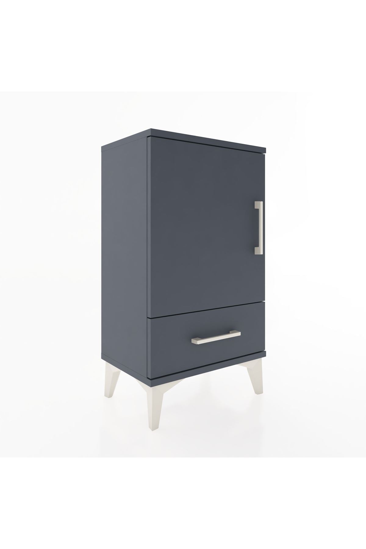 Arges Komodin 2 Raflı Tek Çekmeceli Tek Kapaklı 44x30x80 - S08M008V5A
