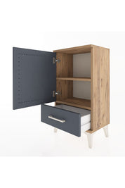 Arges Komodin 2 Raflı Tek Çekmeceli Tek Kapaklı 44x30x80 - S08M008V8A