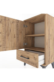 Arges Komodin 2 Raflı Tek Çekmeceli Tek Kapaklı 44x30x80 - S08M008V9A