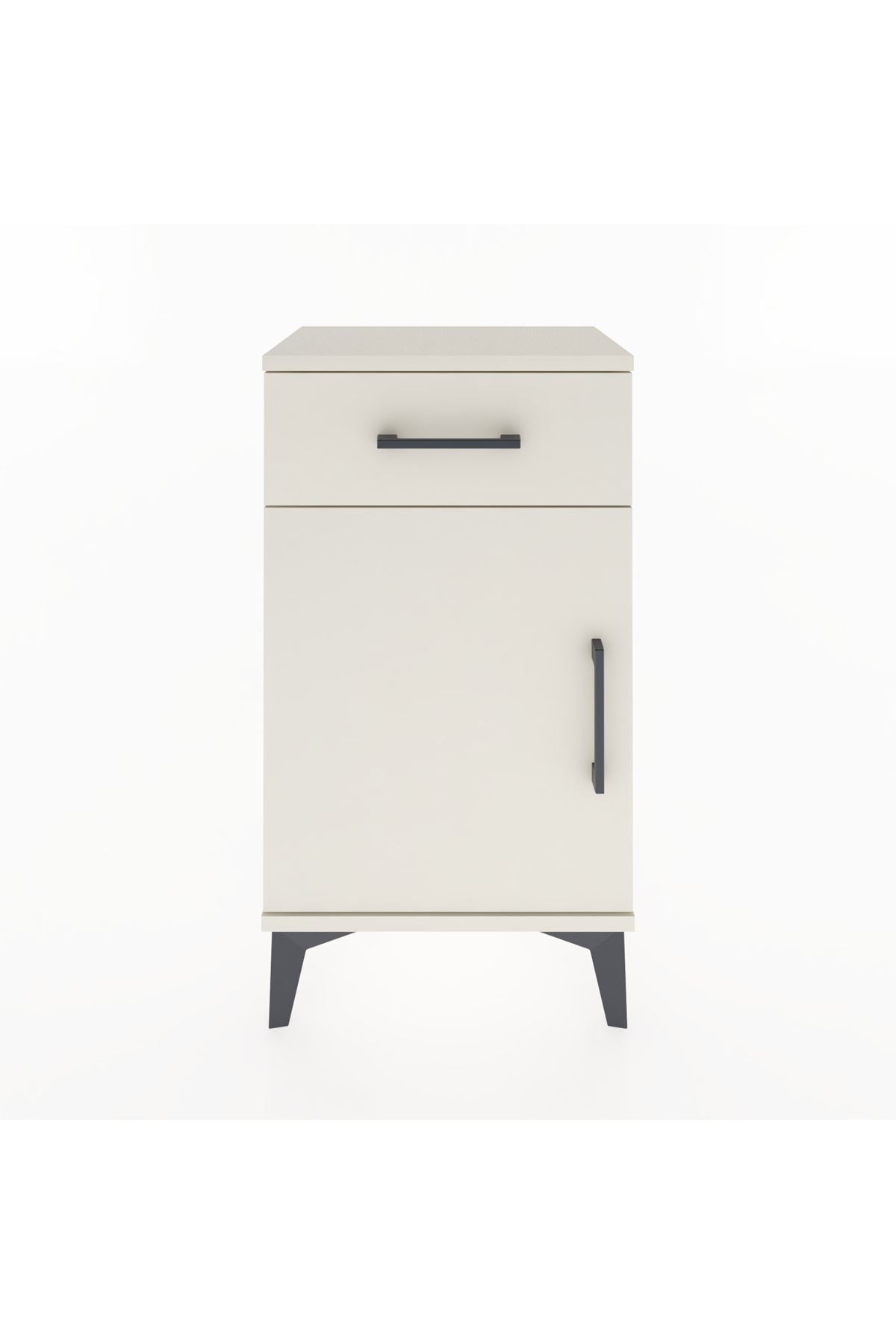 Arges Komodin 2 Raflı Tek Çekmeceli Tek Kapaklı 44x30x80 - S08M009V1A