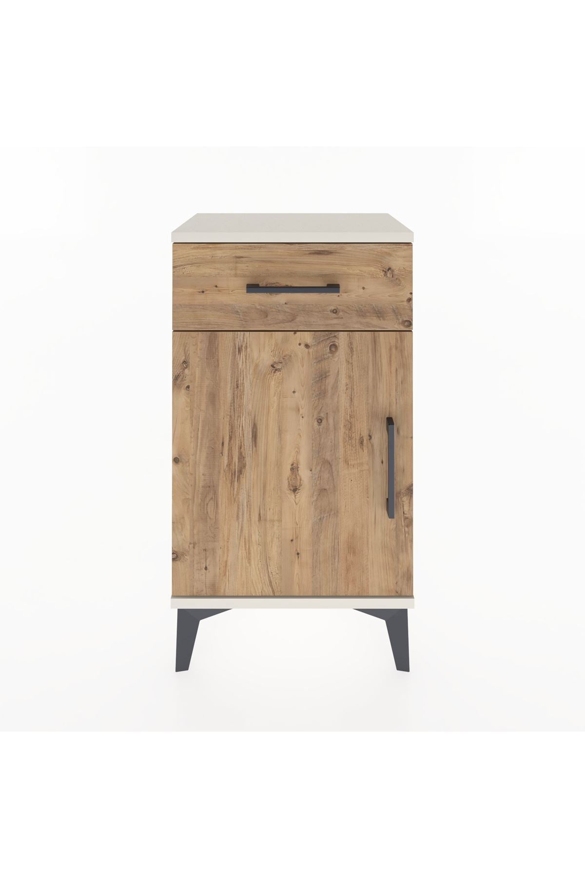 Arges Komodin 2 Raflı Tek Çekmeceli Tek Kapaklı 44x30x80 - S08M009V3A