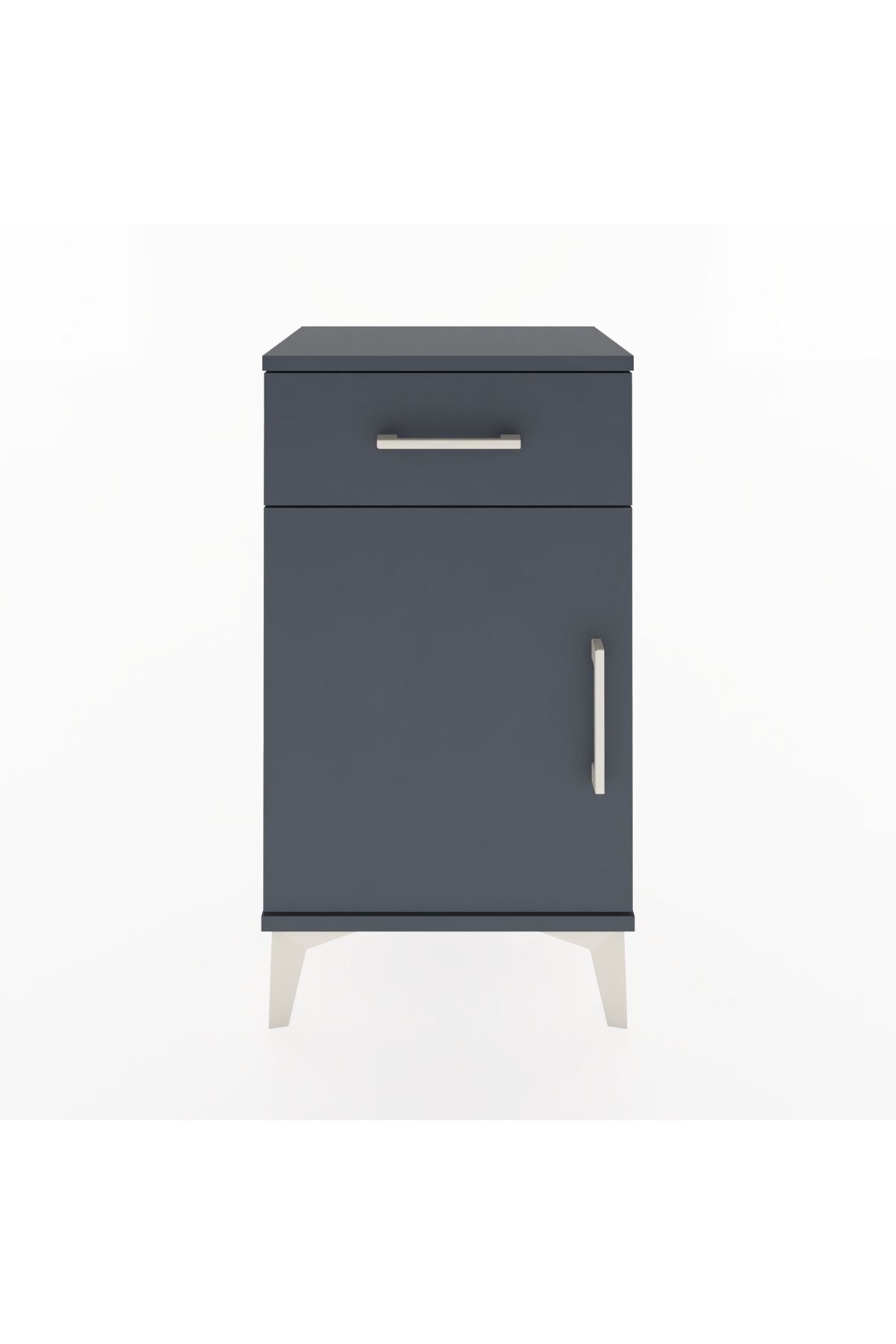 Arges Komodin 2 Raflı Tek Çekmeceli Tek Kapaklı 44x30x80 - S08M009V5A