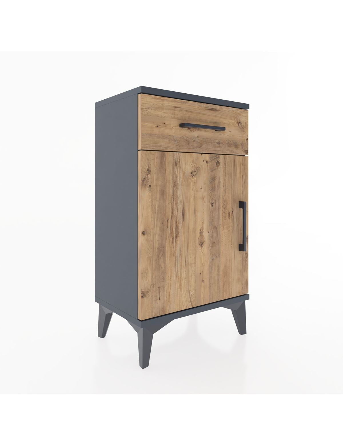 Arges Komodin 2 Raflı Tek Çekmeceli Tek Kapaklı 44x30x80 - S08M009V6A