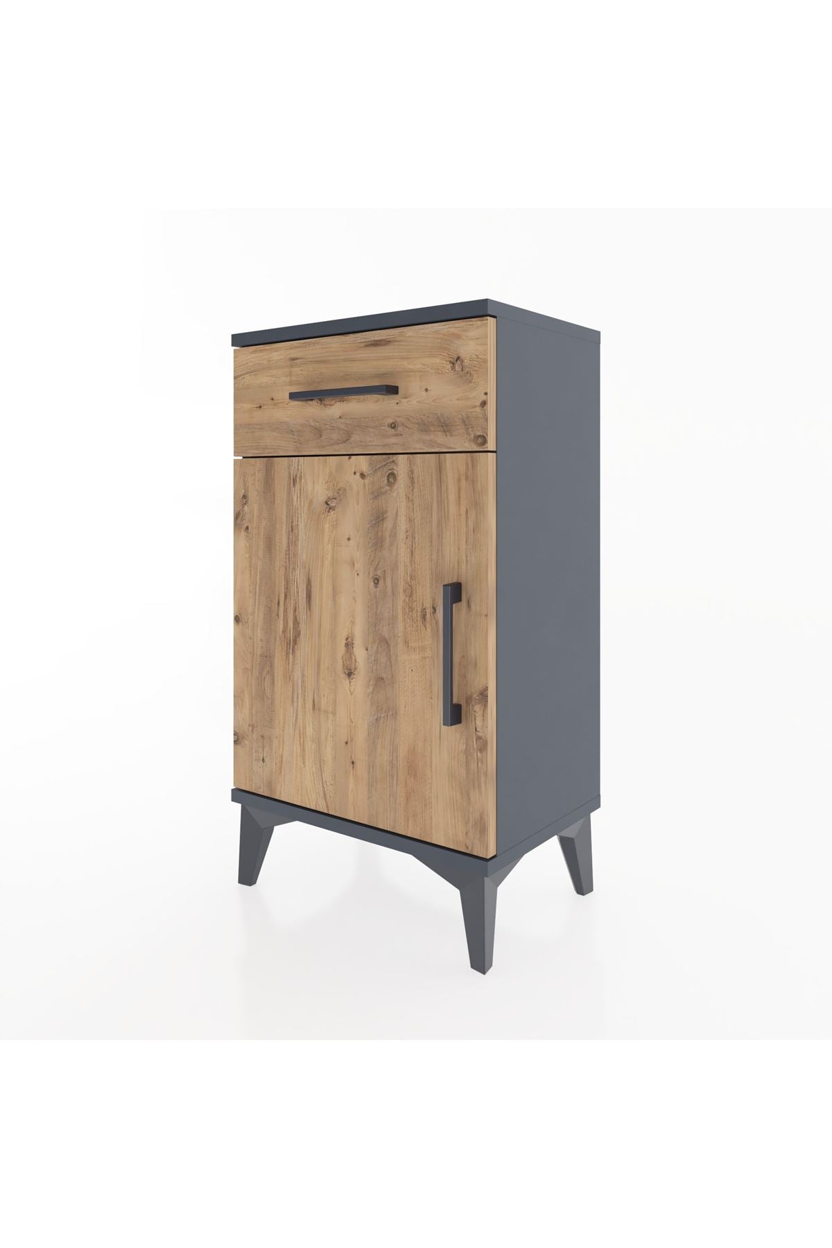 Arges Komodin 2 Raflı Tek Çekmeceli Tek Kapaklı 44x30x80 - S08M009V6A