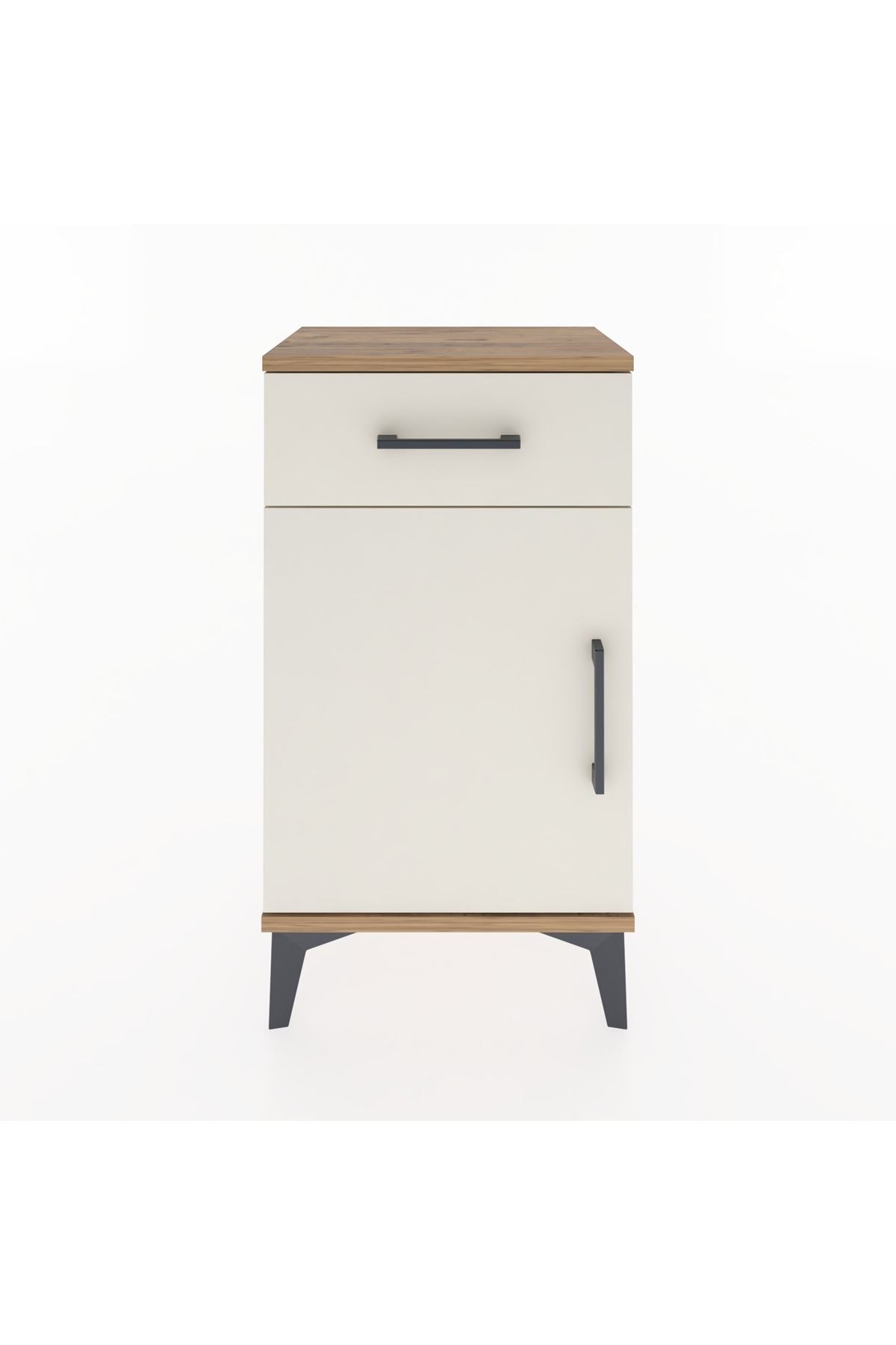 Arges Komodin 2 Raflı Tek Çekmeceli Tek Kapaklı 44x30x80 - S08M009V7A