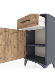 Arges Komodin 2 Raflı Tek Çekmeceli Tek Kapaklı 44x30x80 - S08M009V6A