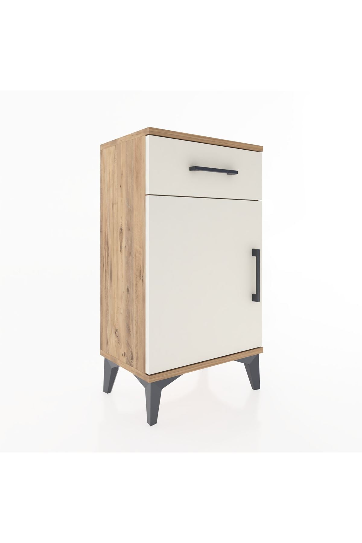 Arges Komodin 2 Raflı Tek Çekmeceli Tek Kapaklı 44x30x80 - S08M009V7A