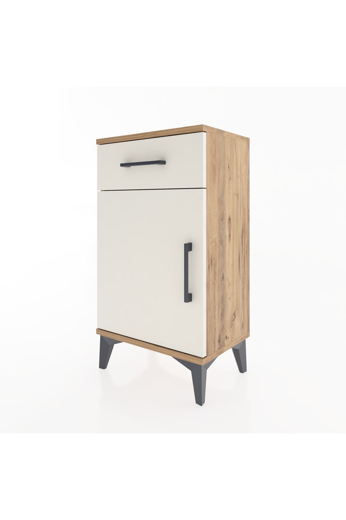 Arges Komodin 2 Raflı Tek Çekmeceli Tek Kapaklı 44x30x80 - S08M009V7A