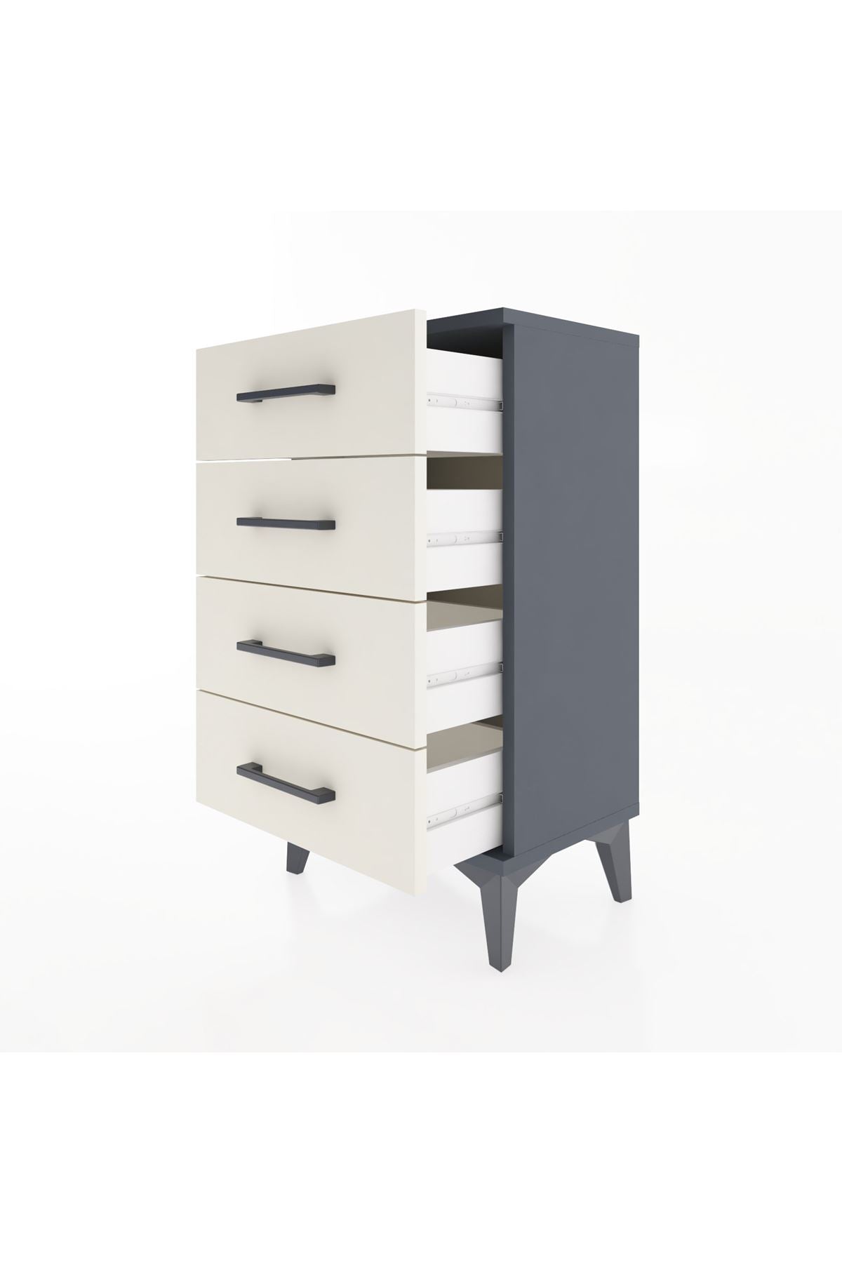 Arges Komodin 2 Raflı Tek Kapaklı 44x30x80 - S08M011V4A
