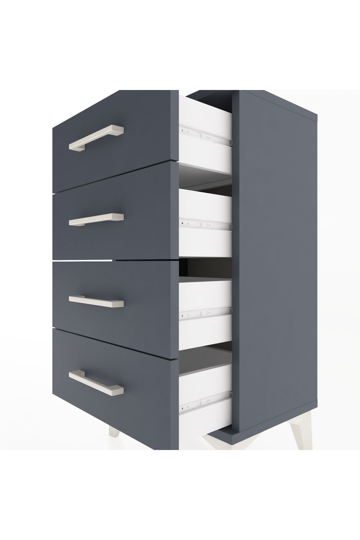 Arges Komodin 2 Raflı Tek Kapaklı 44x30x80 - S08M011V5A