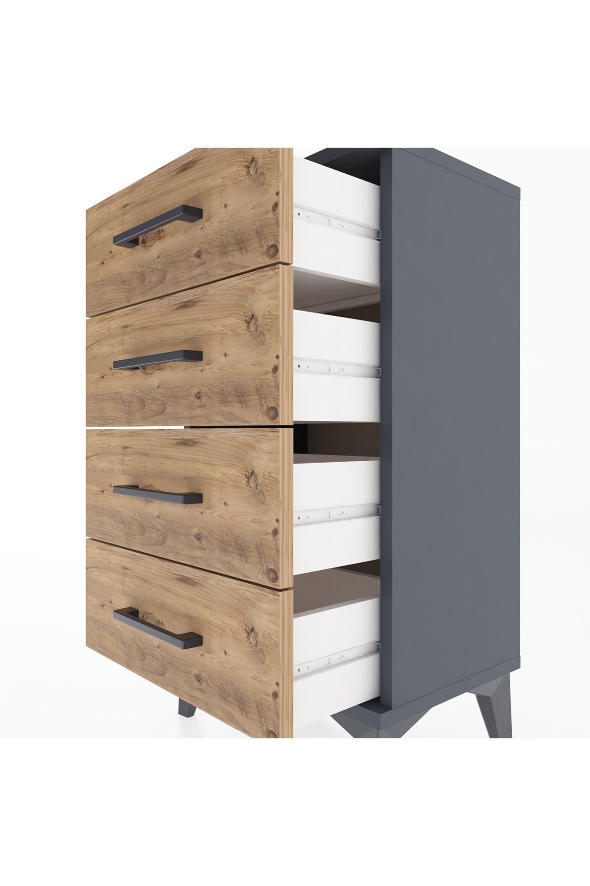 Arges Komodin 2 Raflı Tek Kapaklı 44x30x80 - S08M011V6A