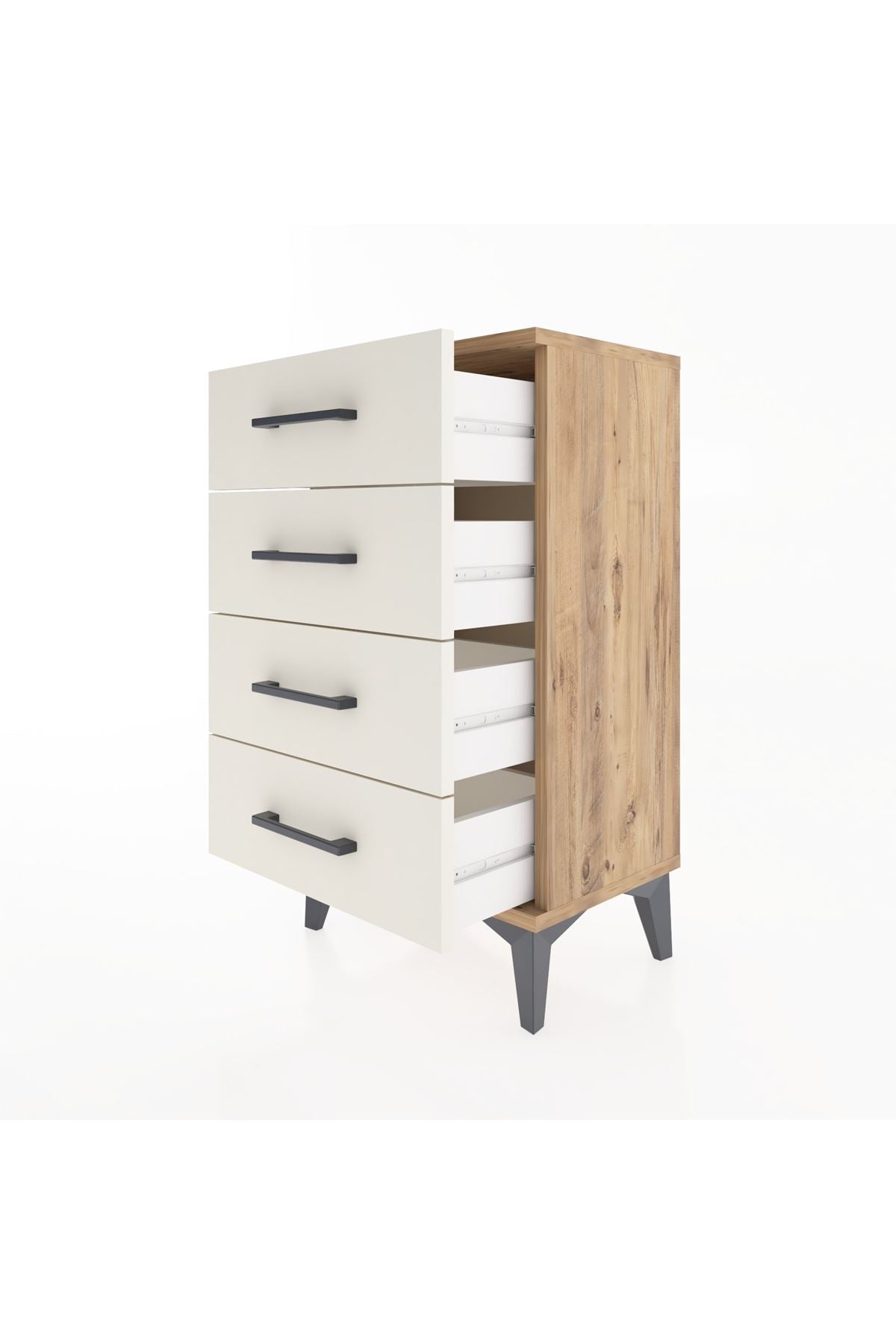 Arges Komodin 2 Raflı Tek Kapaklı 44x30x80 - S08M011V7A