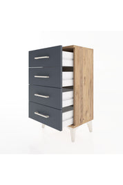 Arges Komodin 2 Raflı Tek Kapaklı 44x30x80 - S08M011V8A