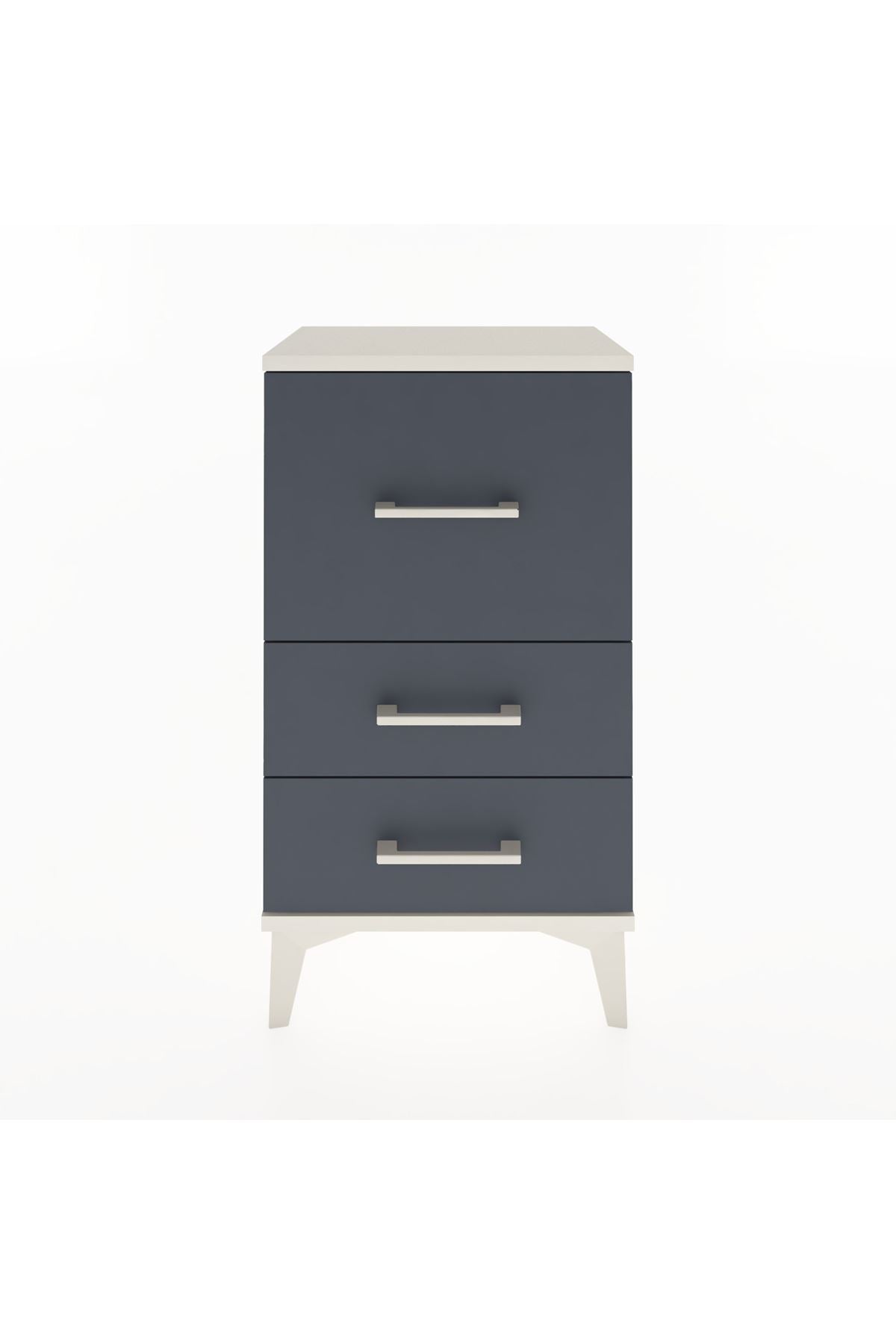 Arges Komodin Tek Raflı 2 Çekmeceli 44x30x80 - S08M014V2A