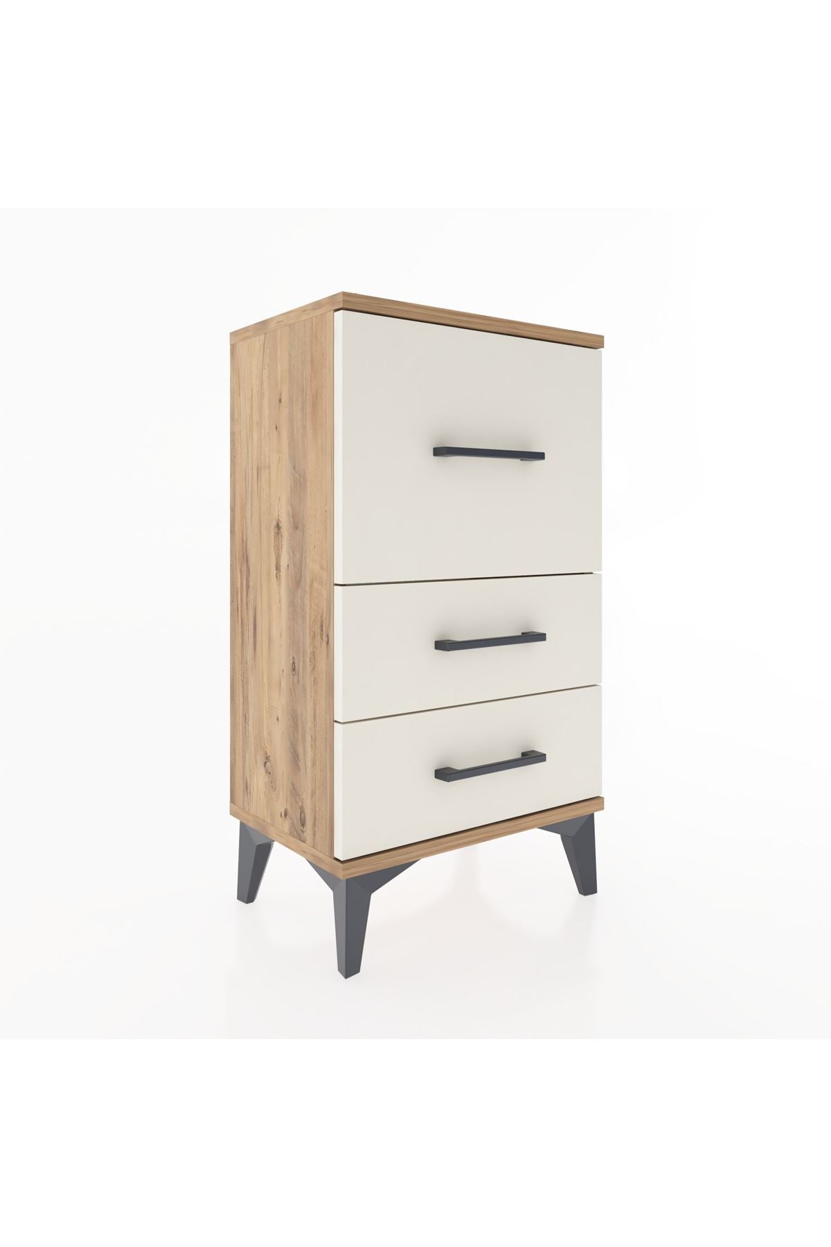 Arges Komodin Tek Raflı 2 Çekmeceli 44x30x80 - S08M014V7A