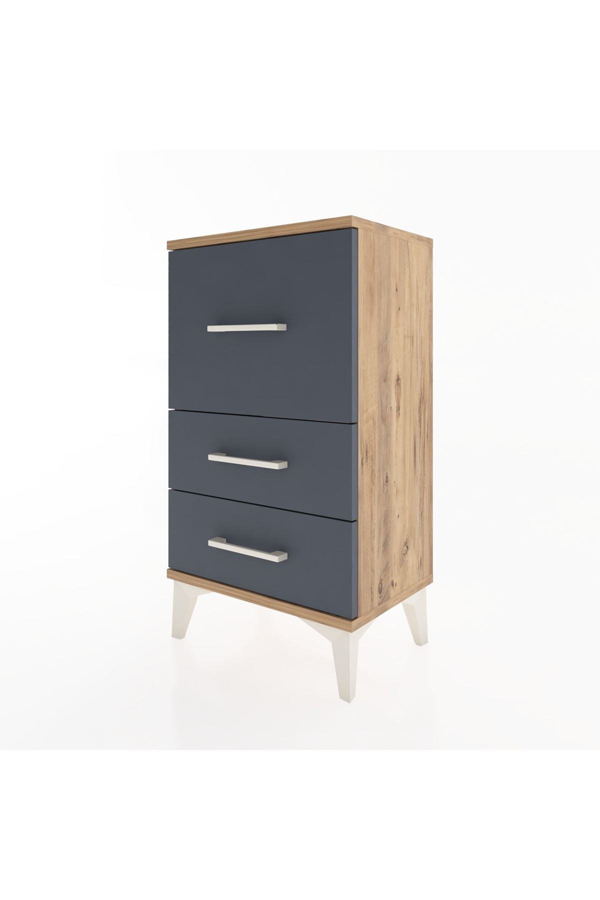 Arges Komodin Tek Raflı 2 Çekmeceli 44x30x80 - S08M014V8A