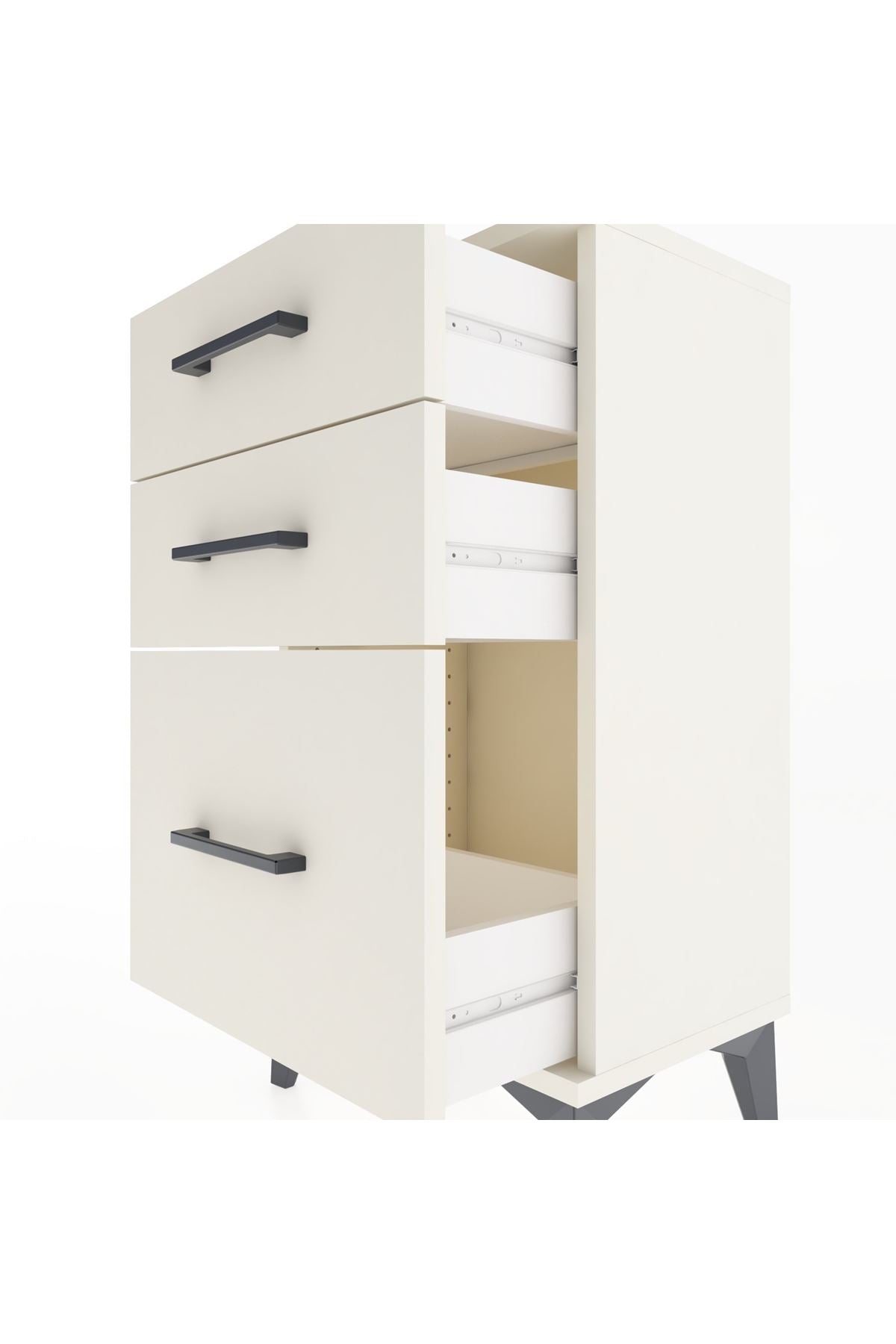 Arges Komodin 3 Çekmeceli 44x30x80 - S08M015V1A