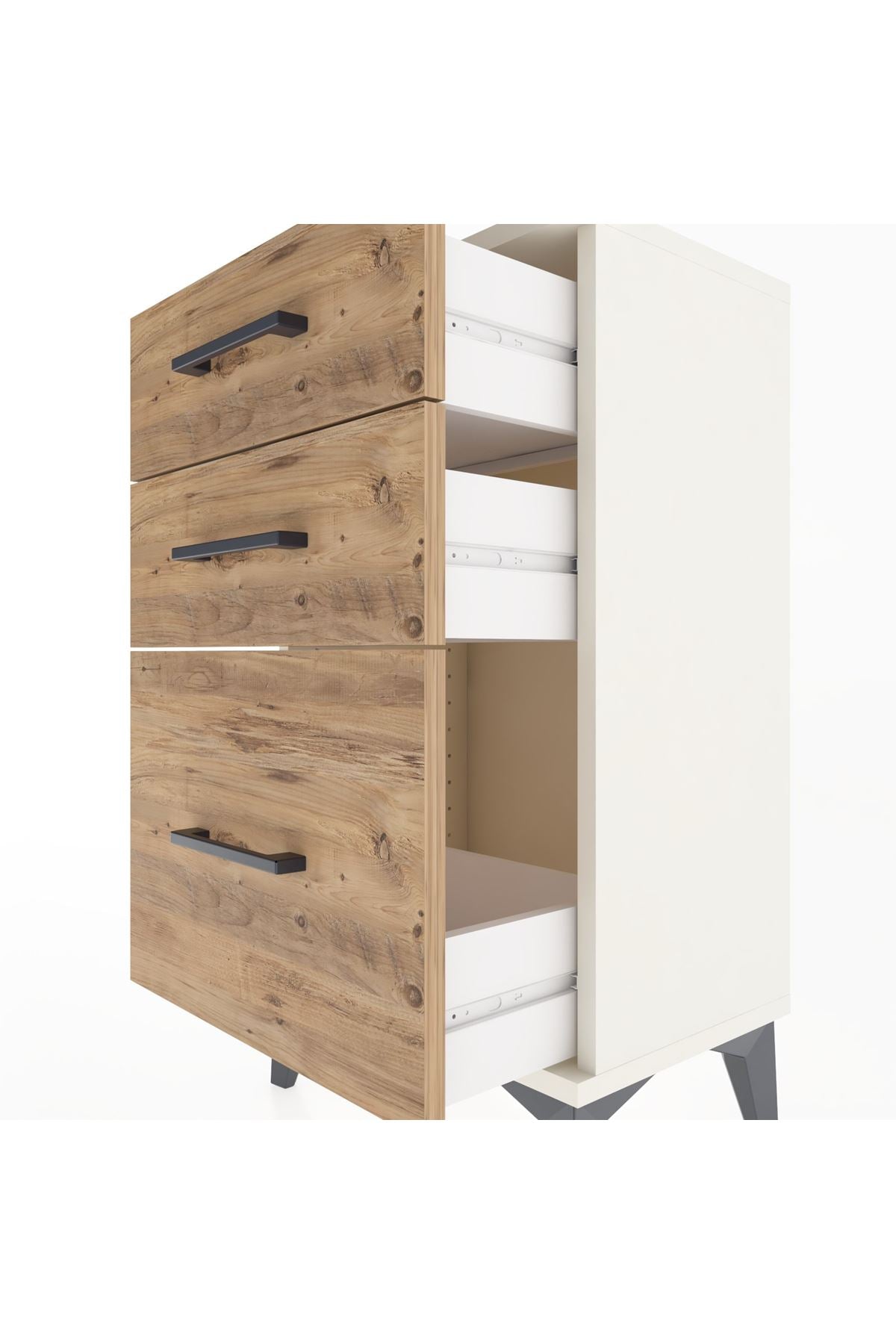 Arges Komodin 3 Çekmeceli 44x30x80 - S08M015V3A