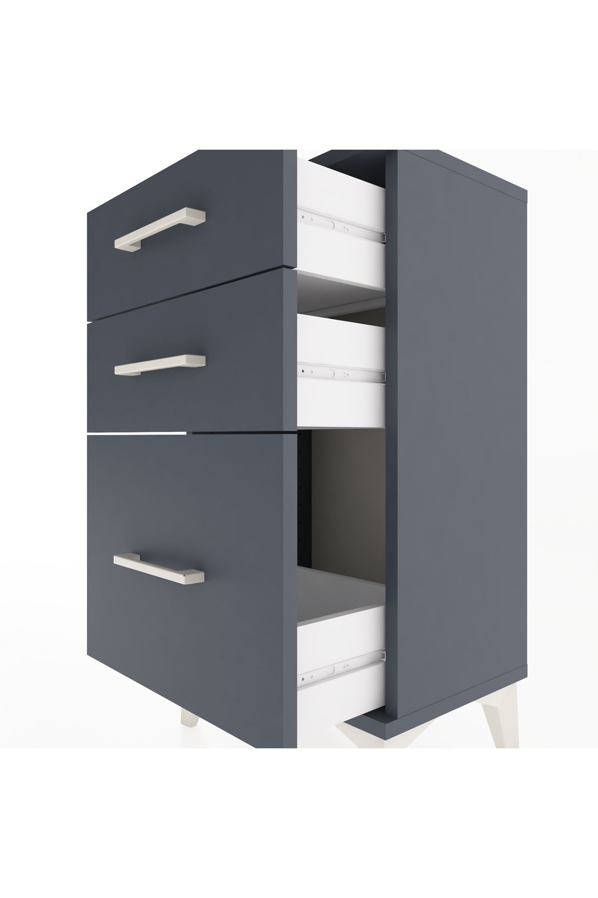 Arges Komodin 3 Çekmeceli 44x30x80 - S08M015V5A