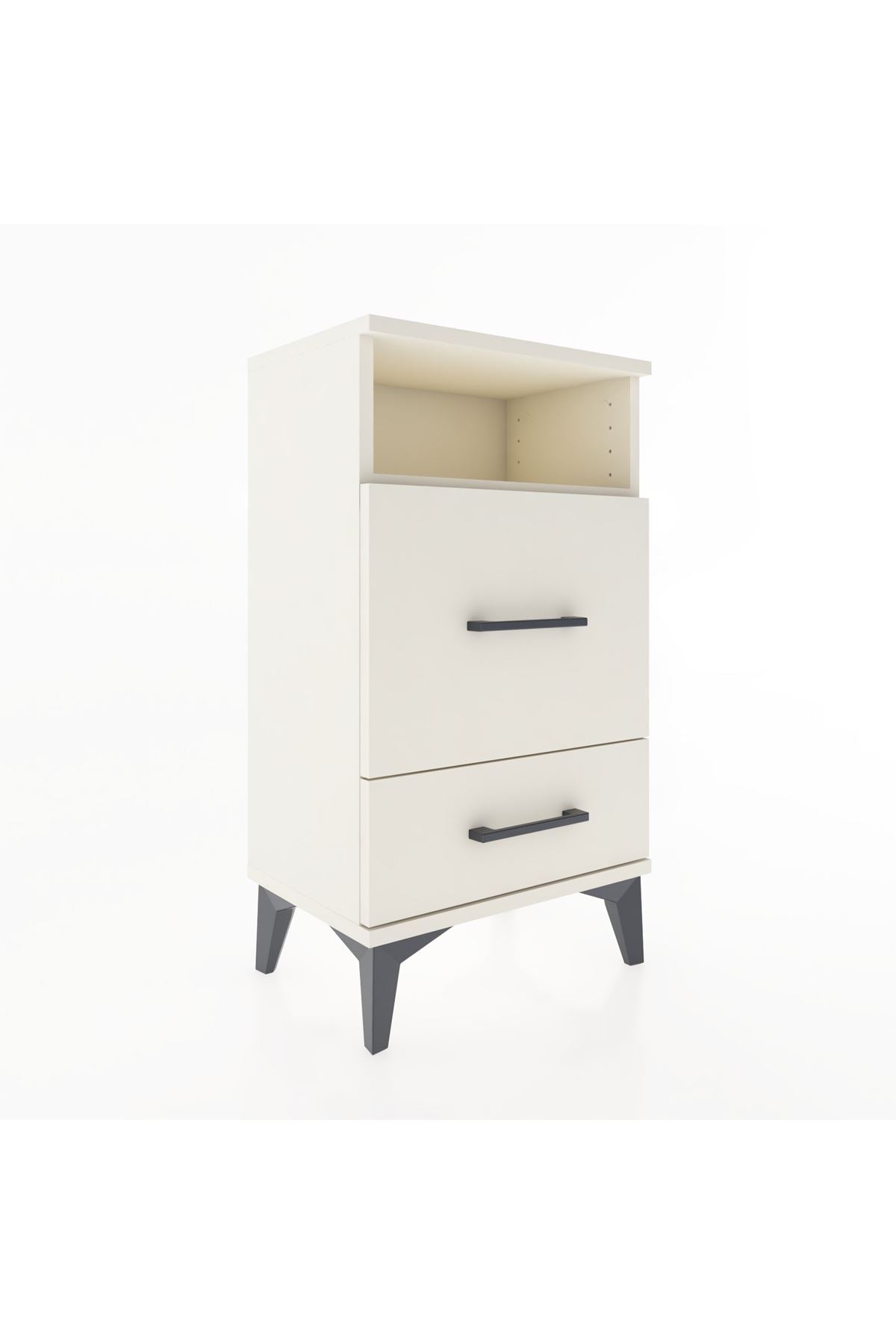 Arges Komodin Tek Raflı 2 Çekmeceli 44x30x80 - S08M017V1A