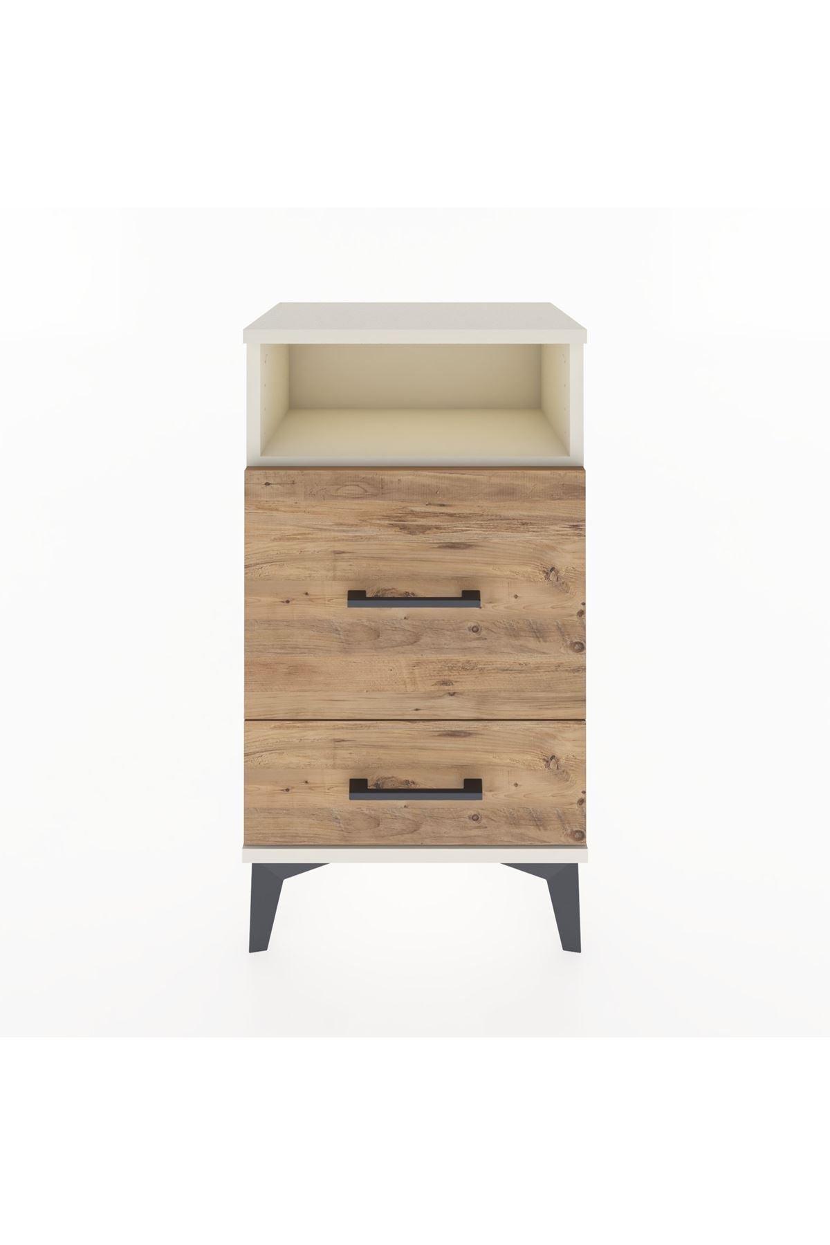 Arges Komodin Tek Raflı 2 Çekmeceli 44x30x80 - S08M017V3A