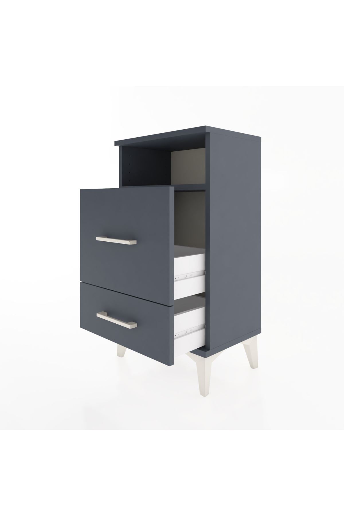 Arges Komodin Tek Raflı 2 Çekmeceli 44x30x80 - S08M017V5A