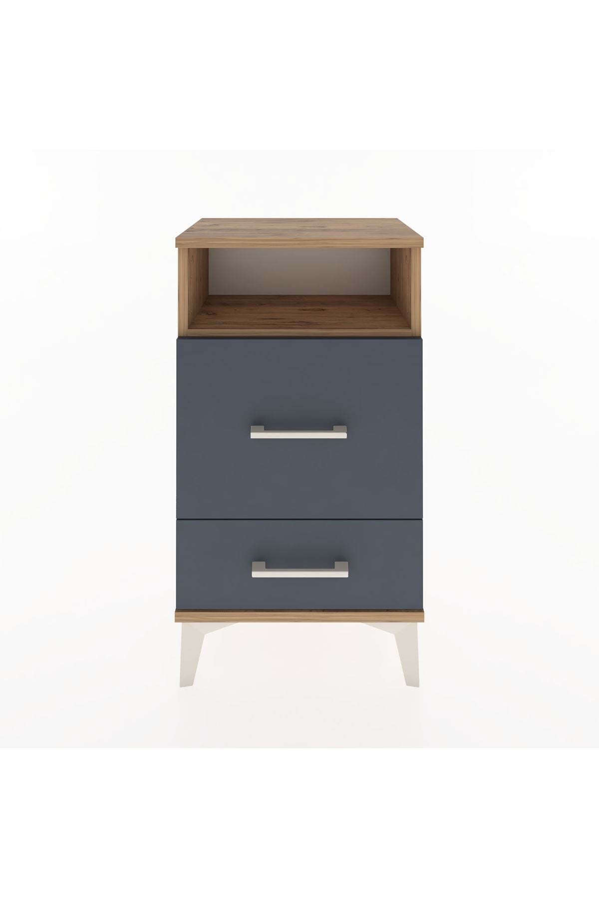 Arges Komodin Tek Raflı 2 Çekmeceli 44x30x80 - S08M017V8A