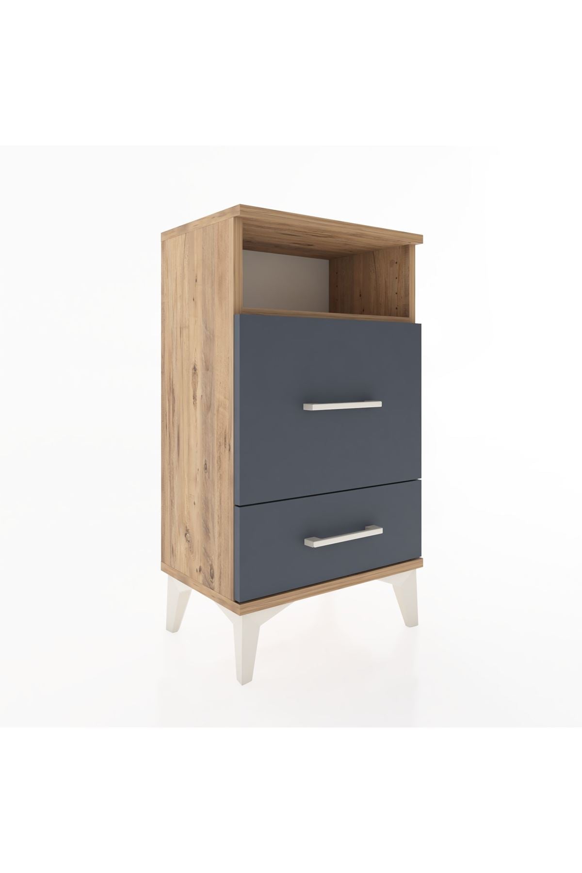 Arges Komodin Tek Raflı 2 Çekmeceli 44x30x80 - S08M017V8A