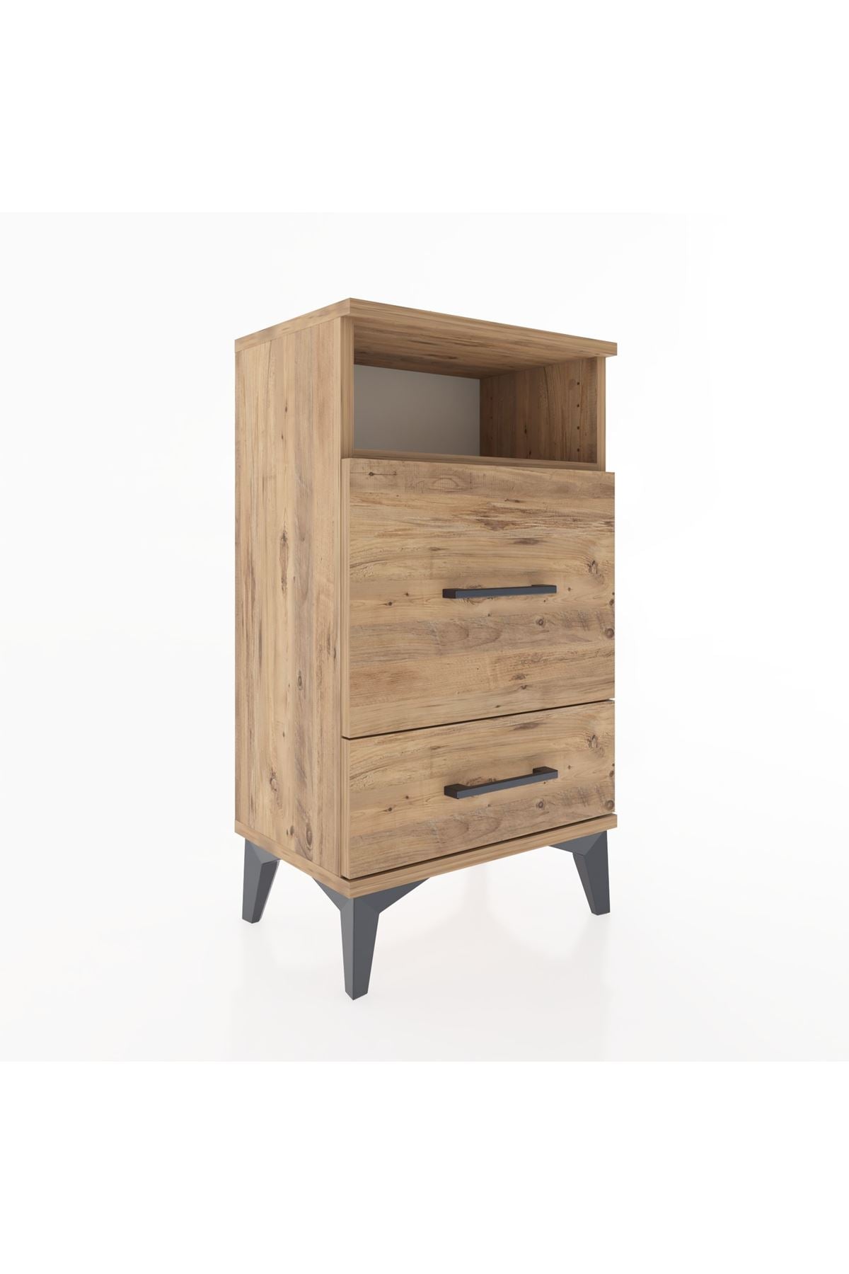 Arges Komodin Tek Raflı 2 Çekmeceli 44x30x80 - S08M017V9A