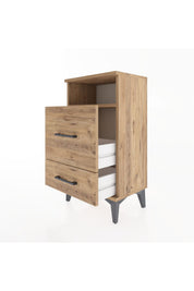 Arges Komodin Tek Raflı 2 Çekmeceli 44x30x80 - S08M017V9A