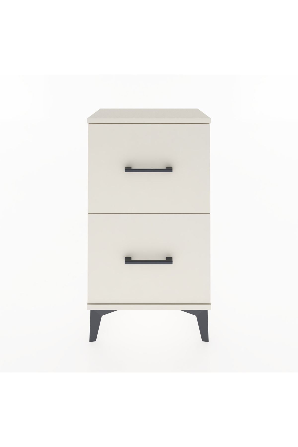 Arges Komodin Tek Raflı 2 Çekmeceli 44x30x80 - S08M018V1A