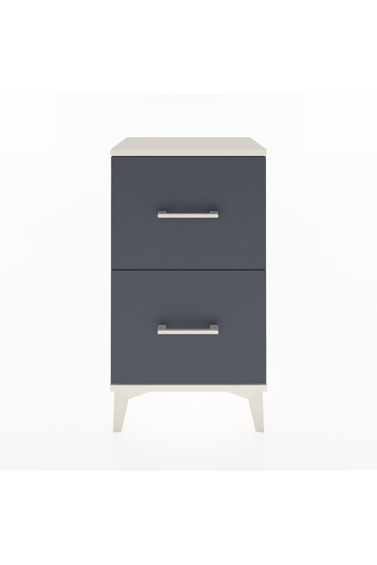 Arges Komodin Tek Raflı 2 Çekmeceli 44x30x80 - S08M018V2A