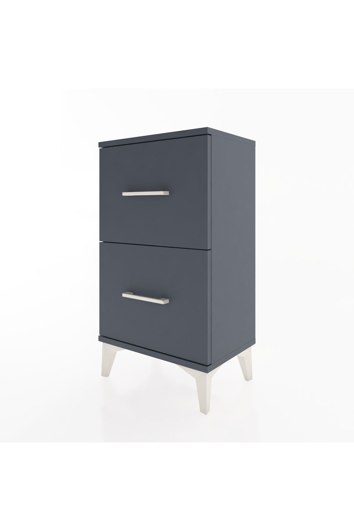 Arges Komodin Tek Raflı 2 Çekmeceli 44x30x80 - S08M018V5A