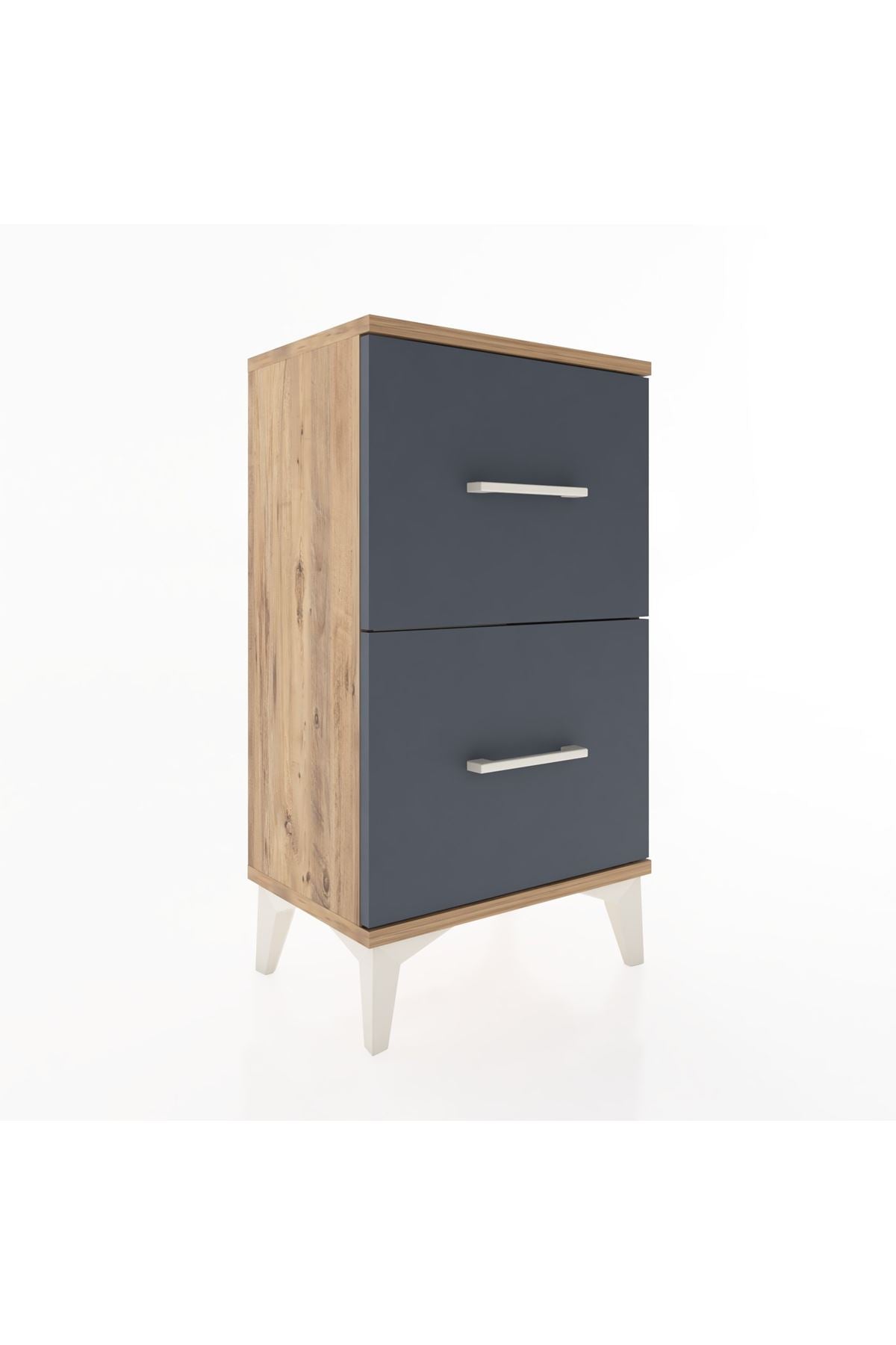 Arges Komodin Tek Raflı 2 Çekmeceli 44x30x80 - S08M018V8A