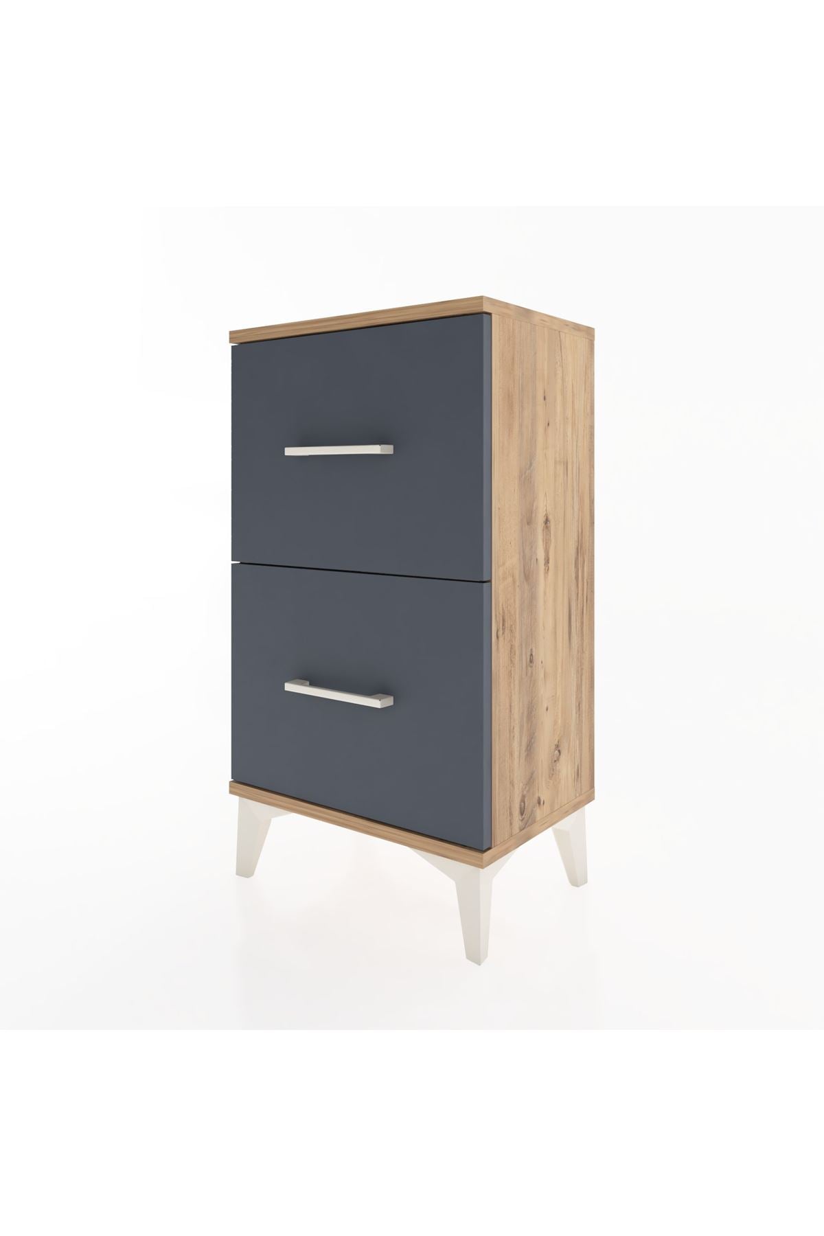 Arges Komodin Tek Raflı 2 Çekmeceli 44x30x80 - S08M018V8A