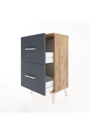 Arges Komodin Tek Raflı 2 Çekmeceli 44x30x80 - S08M018V8A