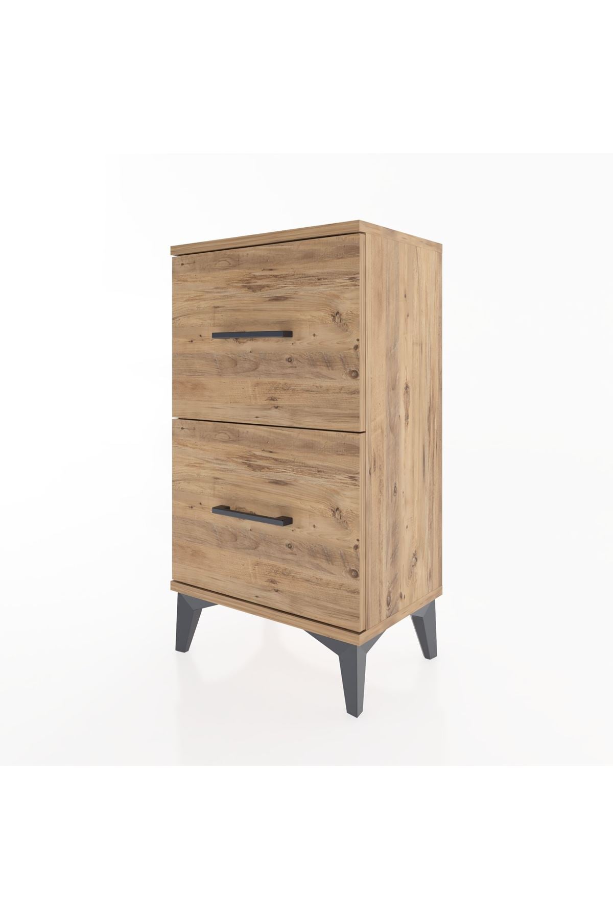 Arges Komodin Tek Raflı 2 Çekmeceli 44x30x80 - S08M018V9A