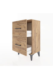 Arges Komodin Tek Raflı 2 Çekmeceli 44x30x80 - S08M018V9A