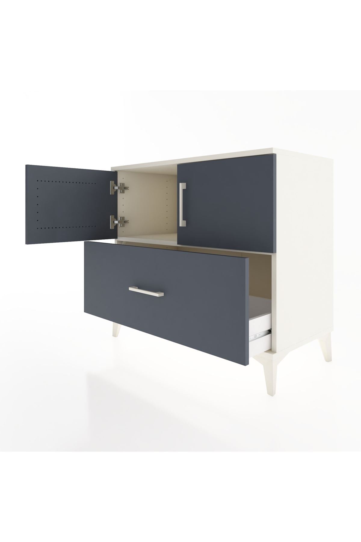 Hyperion Şifonyer Tek Raflı Tek Çekmeceli 2 Kapaklı 88x44x80 - S36M028V2B