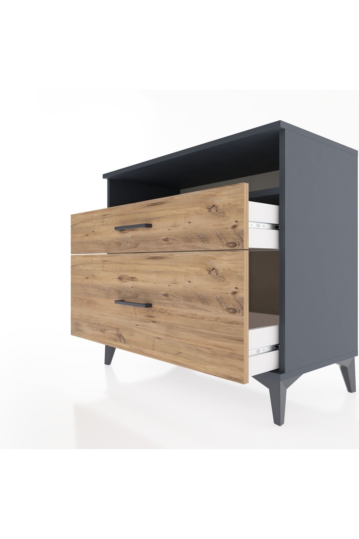 Hyperion Şifonyer Tek Raflı 2 Çekmeceli 88x44x80 - S36M039V6B