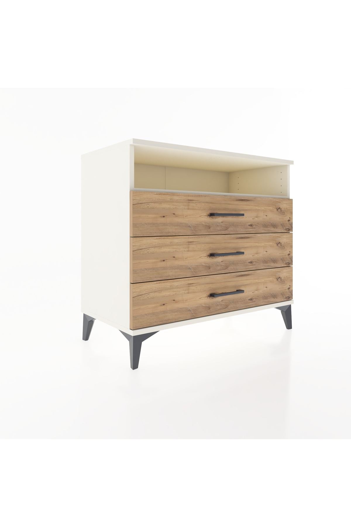 Hyperion Şifonyer Tek Raflı 3 Çekmeceli 88x44x80 - S36M060V3B