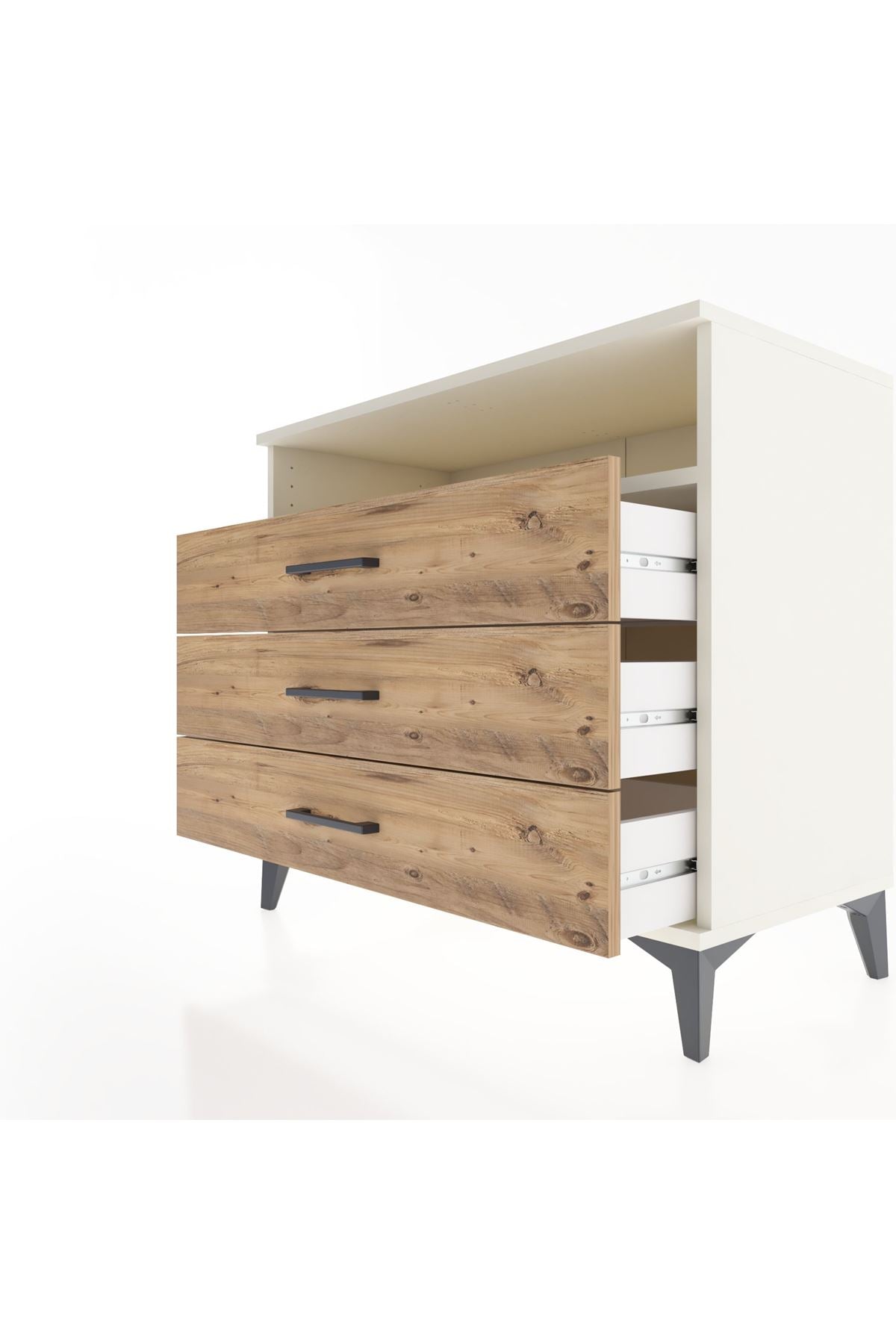 Hyperion Şifonyer Tek Raflı 3 Çekmeceli 88x44x80 - S36M060V3B