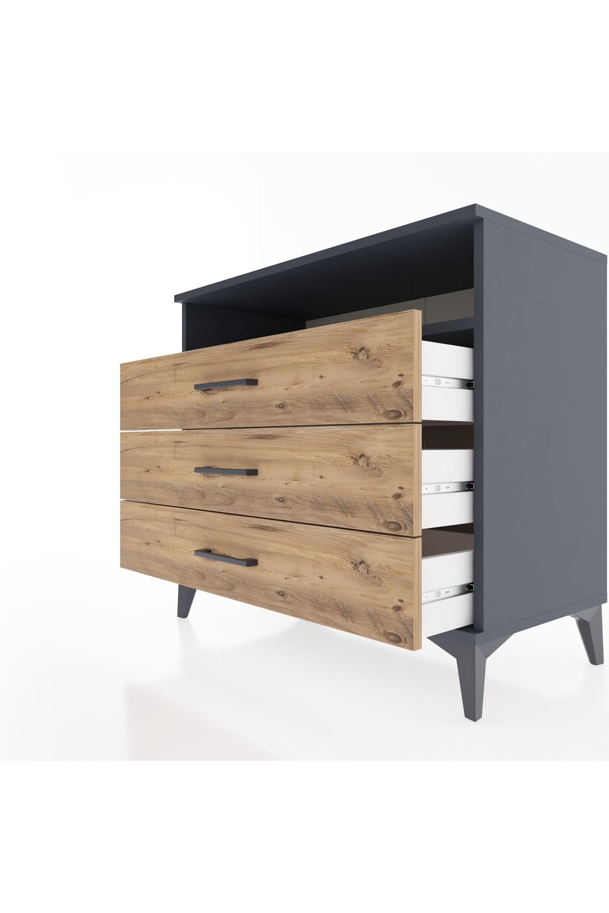 Hyperion Şifonyer Tek Raflı 3 Çekmeceli 88x44x80 - S36M060V6B