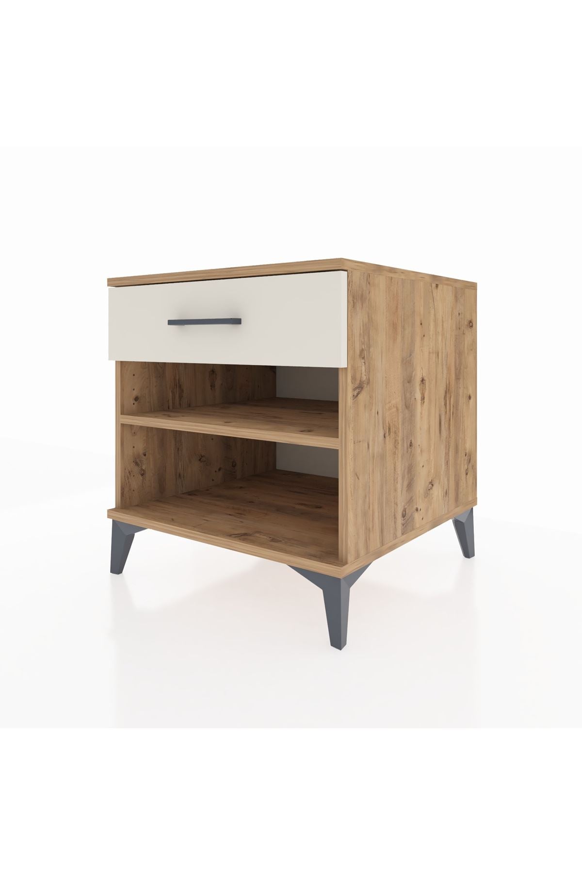 Kronos Komodin Tek Raflı Tek Çekmeceli 60x59x64 - S78M003V7C