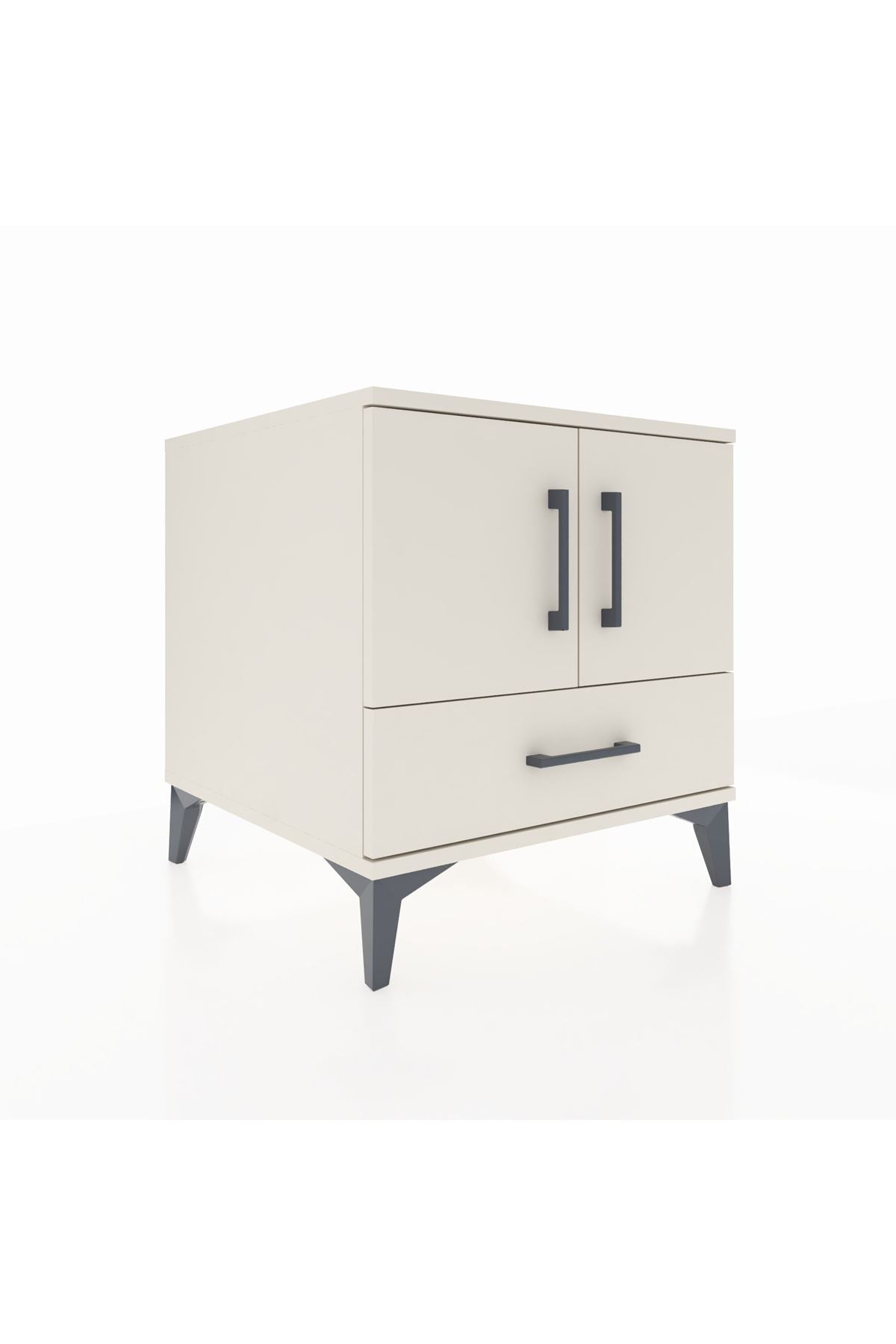 Kronos Komodin 2 Raflı Tek Çekmeceli 2 Kapaklı 60x59x64 - S78M007V1C