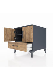 Kronos Komodin 2 Raflı Tek Çekmeceli 2 Kapaklı 60x59x64 - S78M007V6C