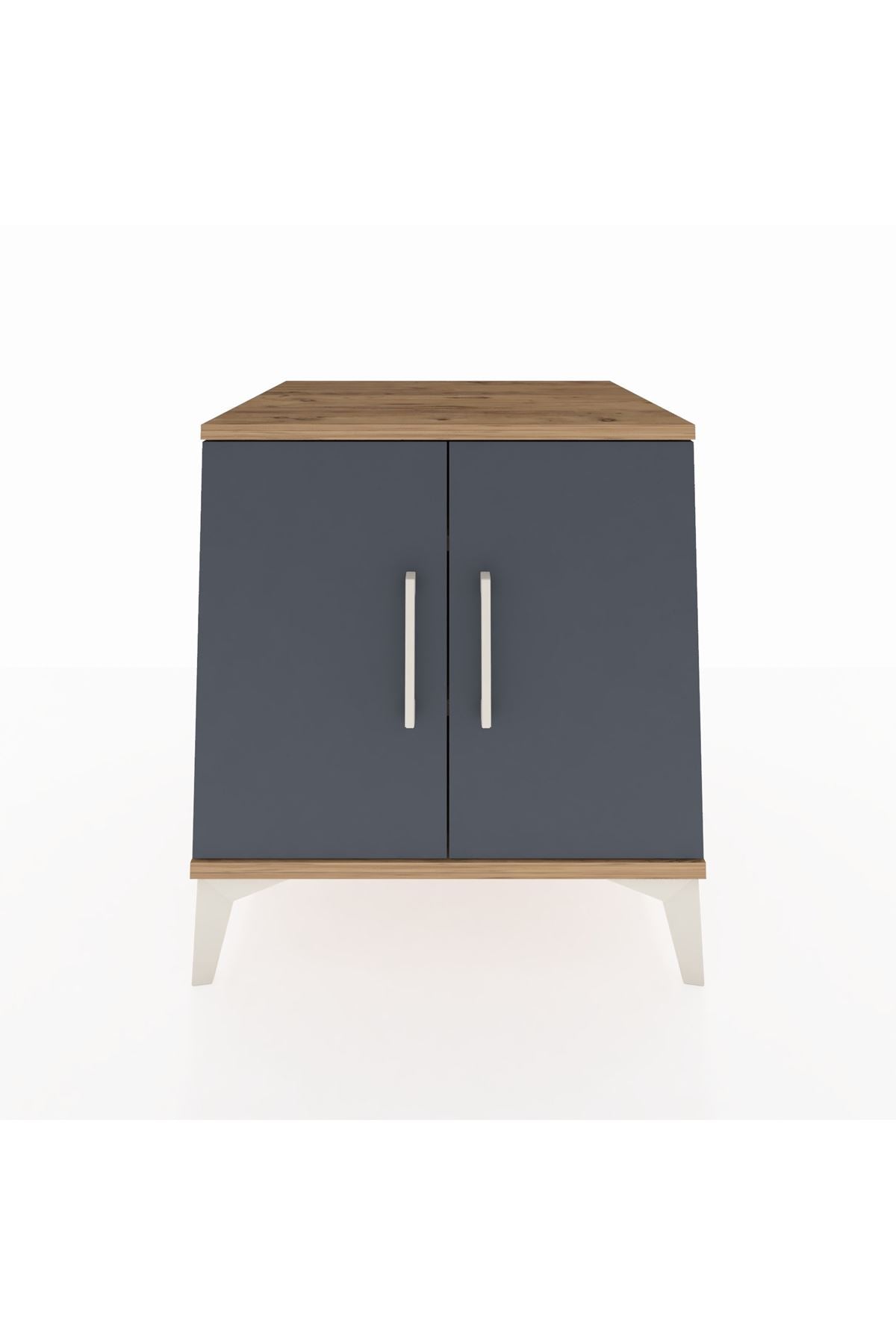 Kronos Komodin 2 Raflı 2 Kapaklı 60x59x64 - S78M011V8C