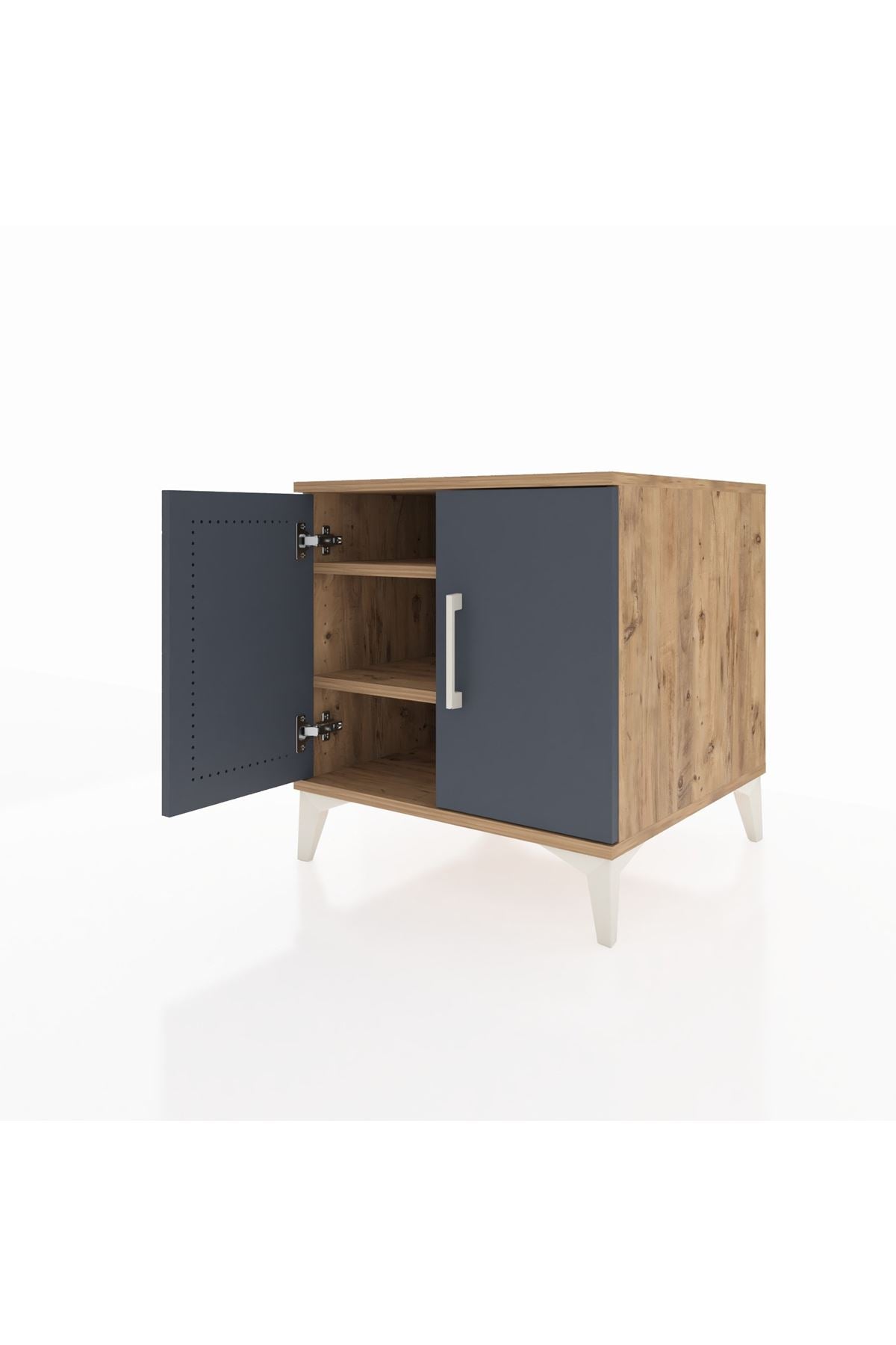 Kronos Komodin 2 Raflı 2 Kapaklı 60x59x64 - S78M011V8C