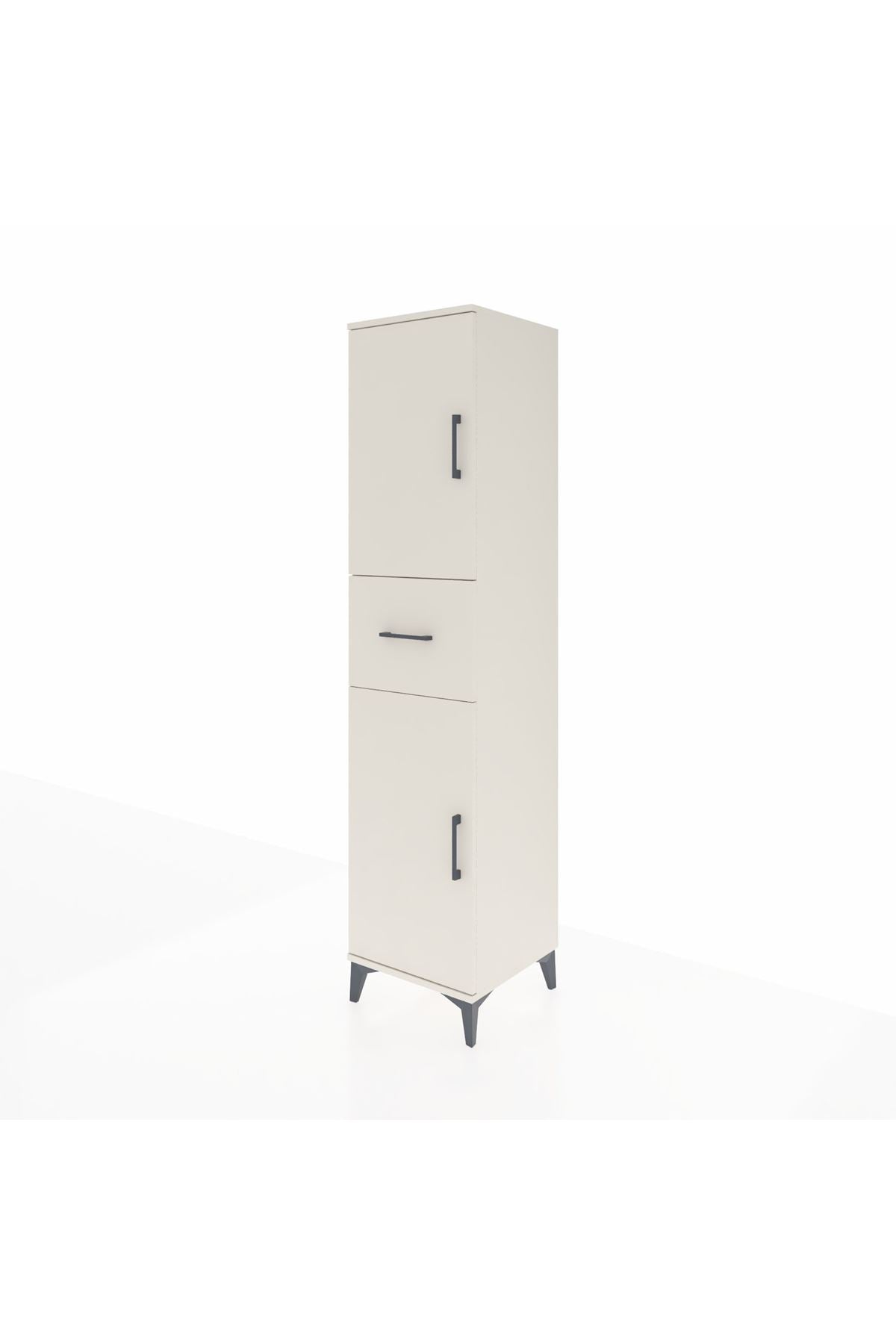 Hyperion Dolap 3 Raflı Tek Çekmeceli 2 Kapaklı 44x44x195 - S58M001V1B